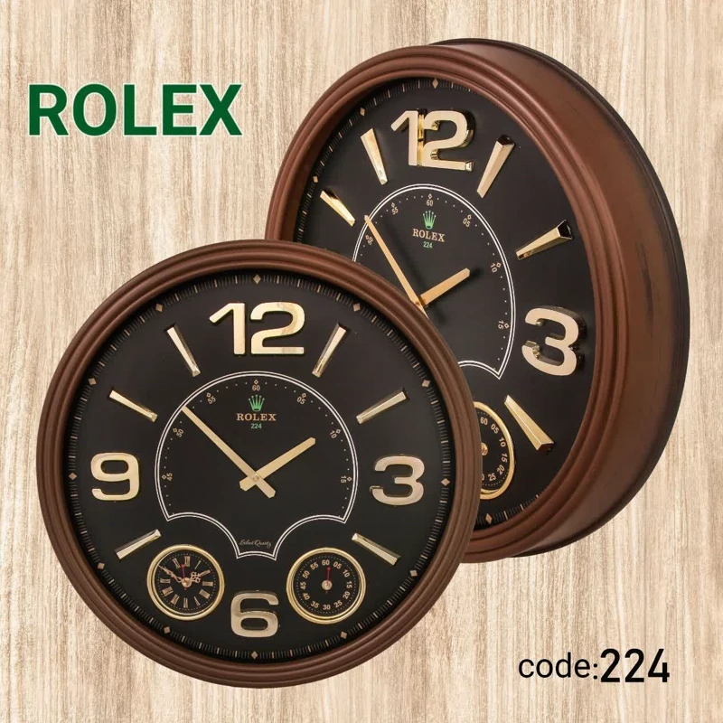 ساعت دیواری آرام گرد سه موتوره سایز 60 با رنگ بندی