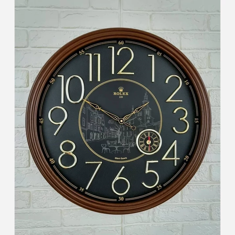 ساعت دیواری روان گرد دو موتوره و بی صدا سایز 60