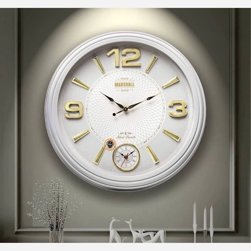 ساعت دیواری مارشال 60 سانت دو موتوره بدون صدا