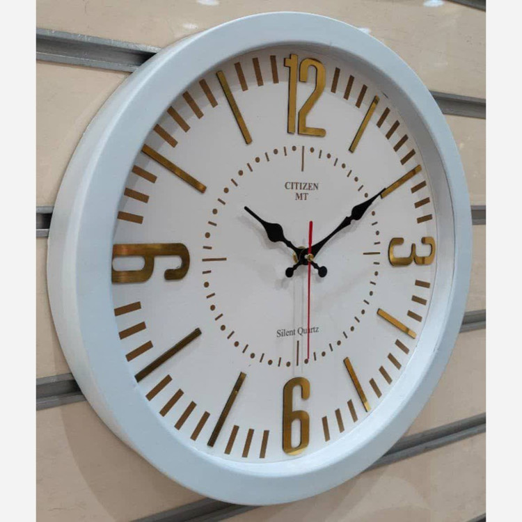 ساعت دیواری آرام گرد دارای رنگ بندی سایز 37 سانت کد 3
