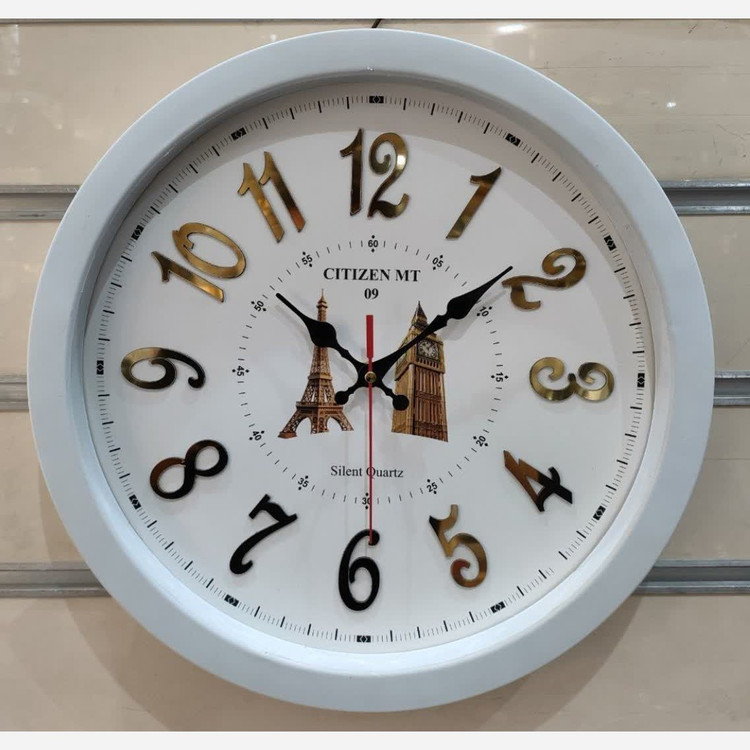 ساعت دیواری بی صدا با رنگ بندی سایز 37 کد 9