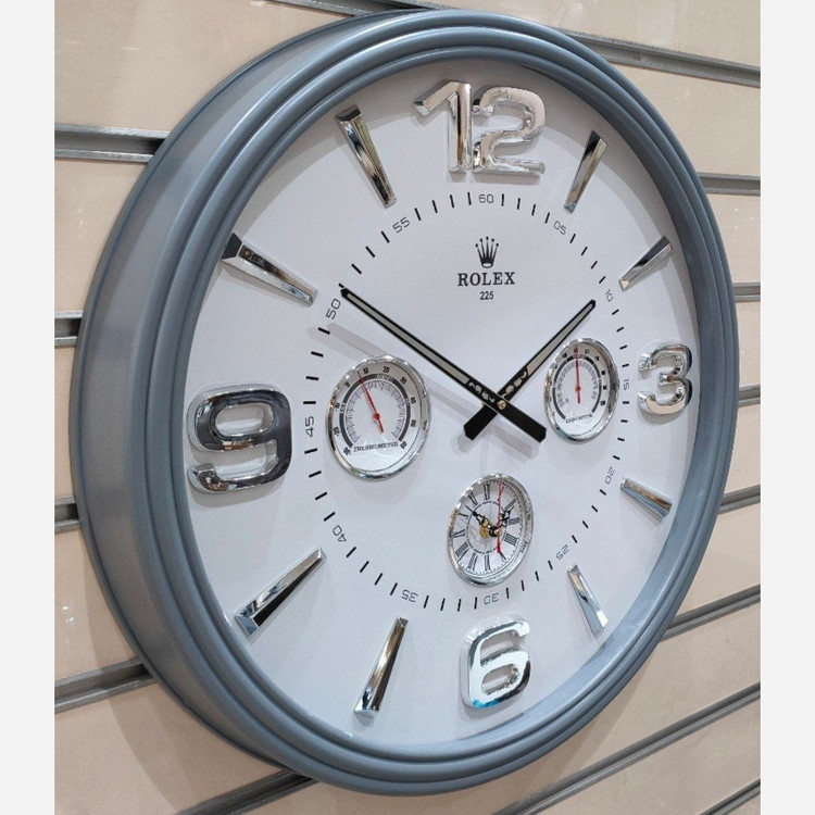 ساعت دیواری دارای دماسنج و رطوبت سنج سایز 60